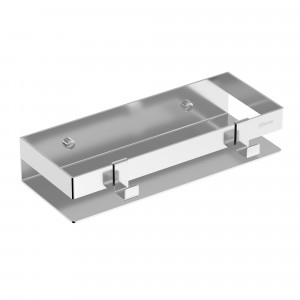 Полка для душа прямая Lemark 300 мм SHELF LINE из нерж. стали с крючками, хром